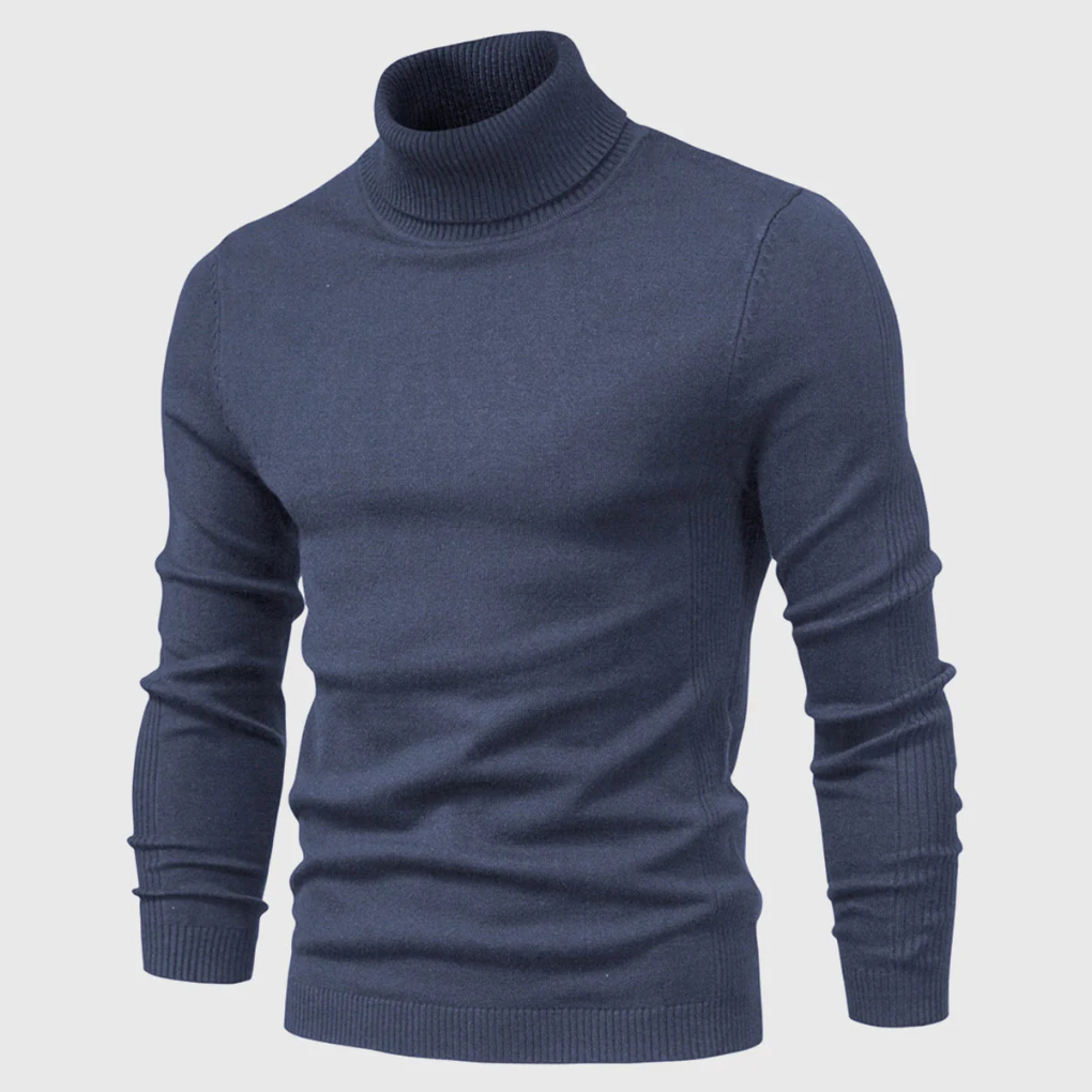 Modieuze heren coltrui van zacht gebreid materiaal, perfect voor elke dag.