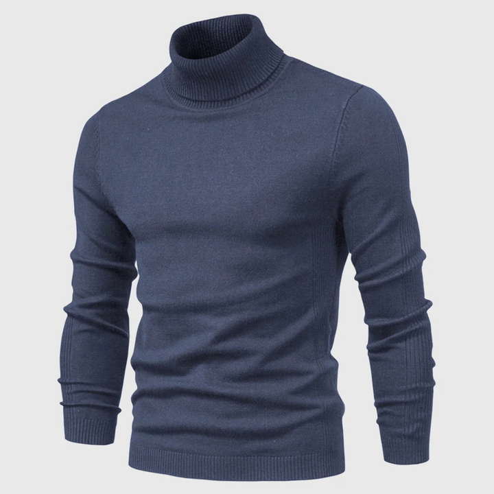 Modieuze heren coltrui van zacht gebreid materiaal, perfect voor elke dag.