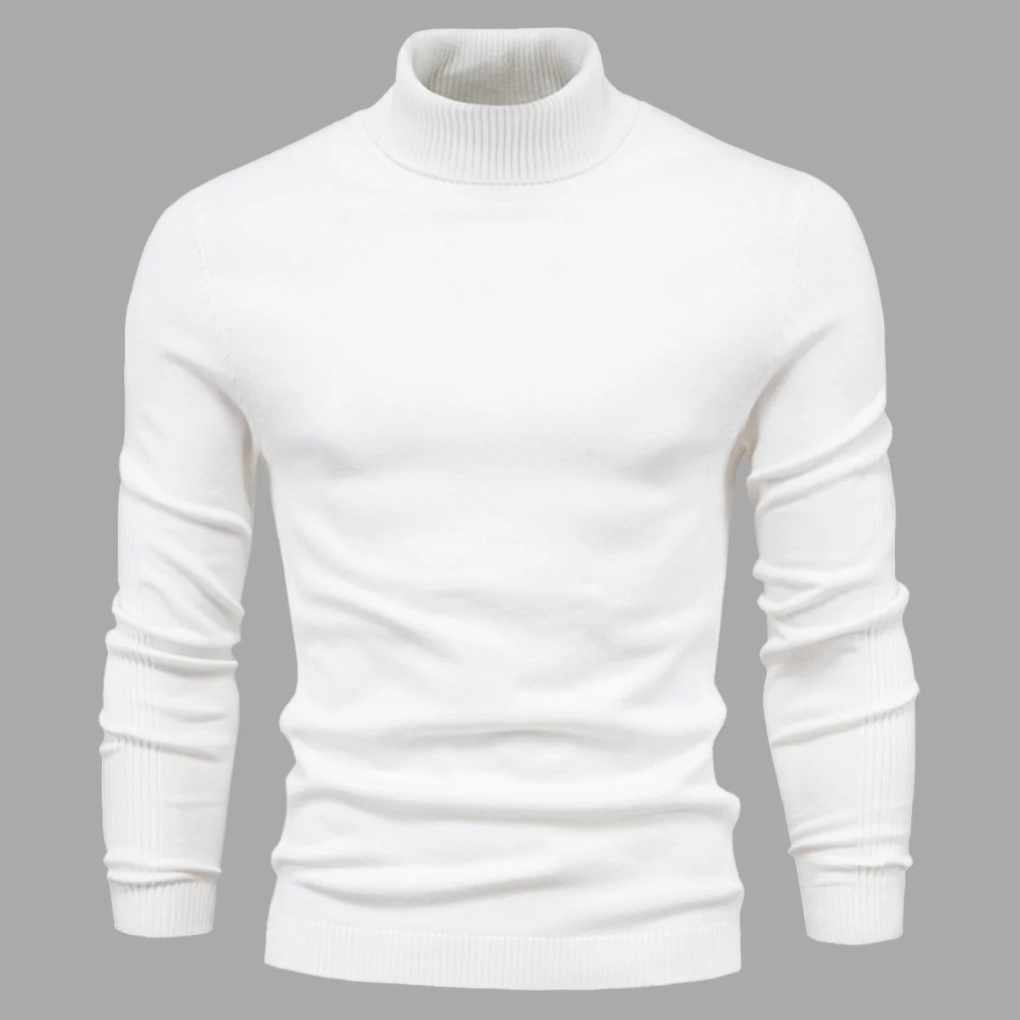 Heren gebreide coltrui, stijlvol en comfortabel voor dagelijks gebruik. Warm en modieus.