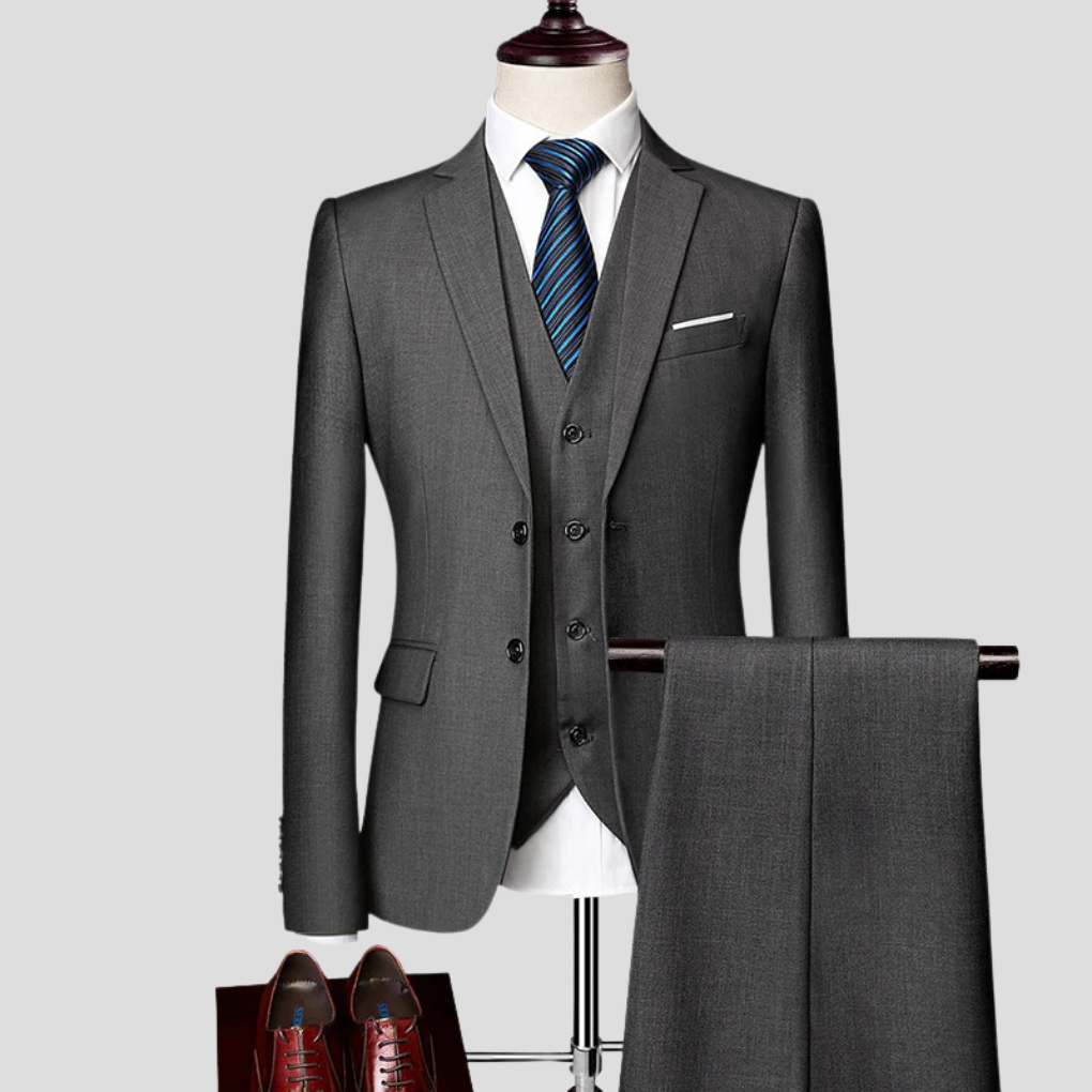 Zakelijk herenpak, professioneel en elegant voor belangrijke vergaderingen en evenementen.