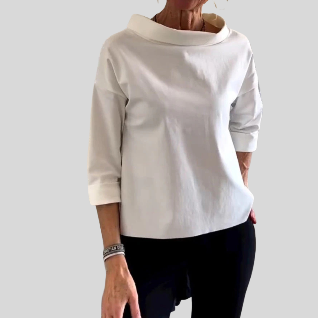 Moderne dames top met strakke stijl, perfect voor diverse gelegenheden. Beschikbaar in meerdere kleuren en maten S-3XL.