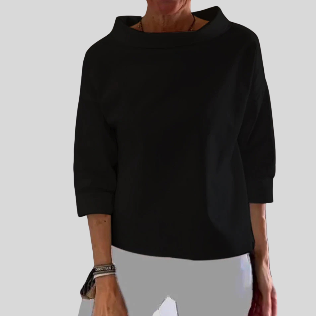 Elegante dames top met moderne strakke stijl voor elke gelegenheid. Comfortabel, diverse kleuren en maten S t/m 3XL.