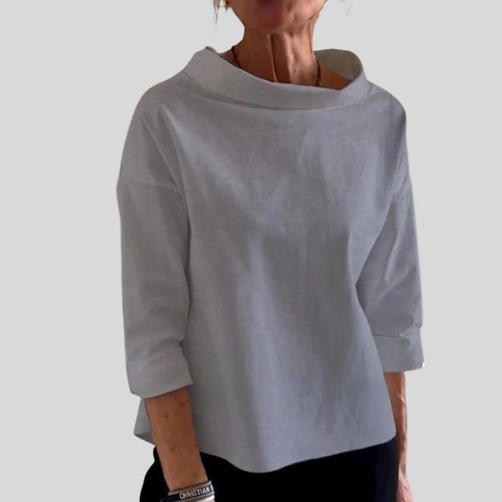 Moderne dames top, strakke stijl, perfect als basis of laagjes top. Comfortabel en verkrijgbaar in diverse kleuren, S-3XL.
