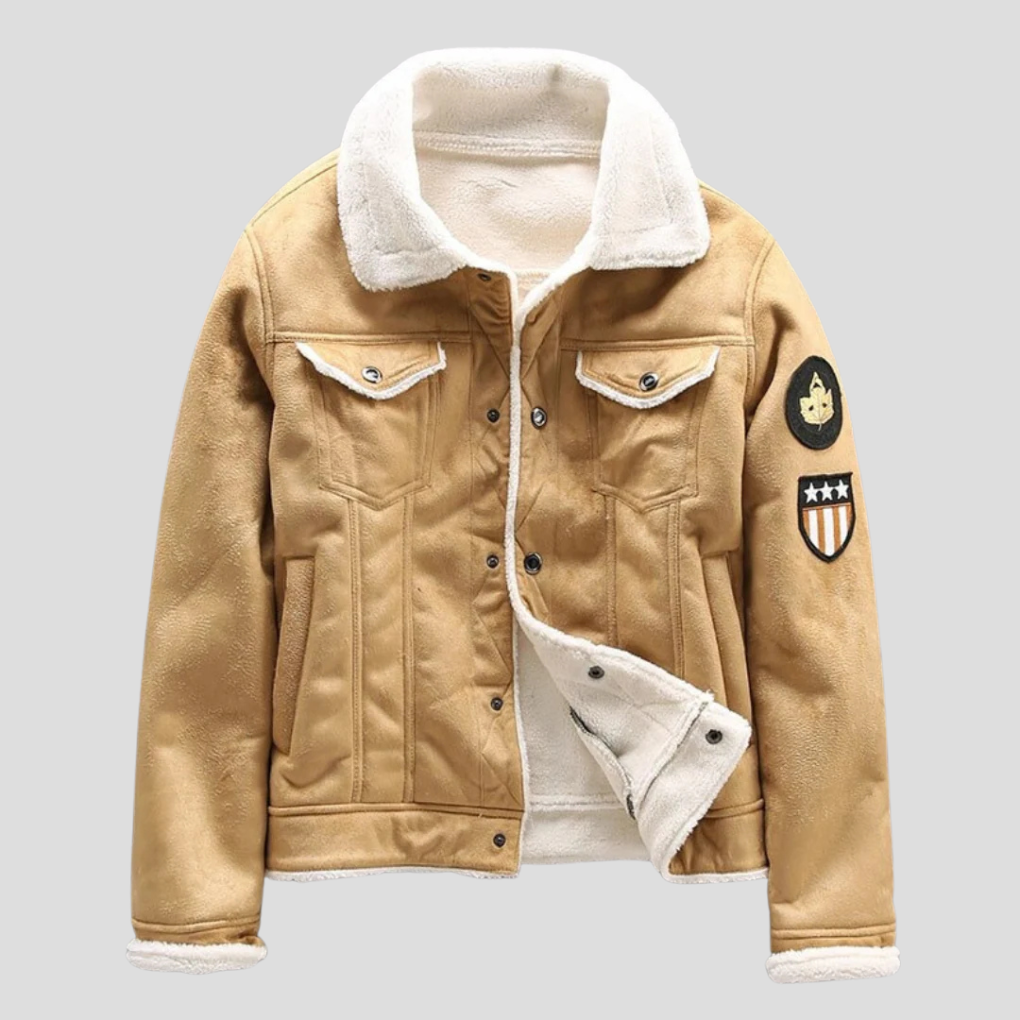 Trendy heren suède bikerjack, perfect voor een casual look en als tussenseizoenjas.