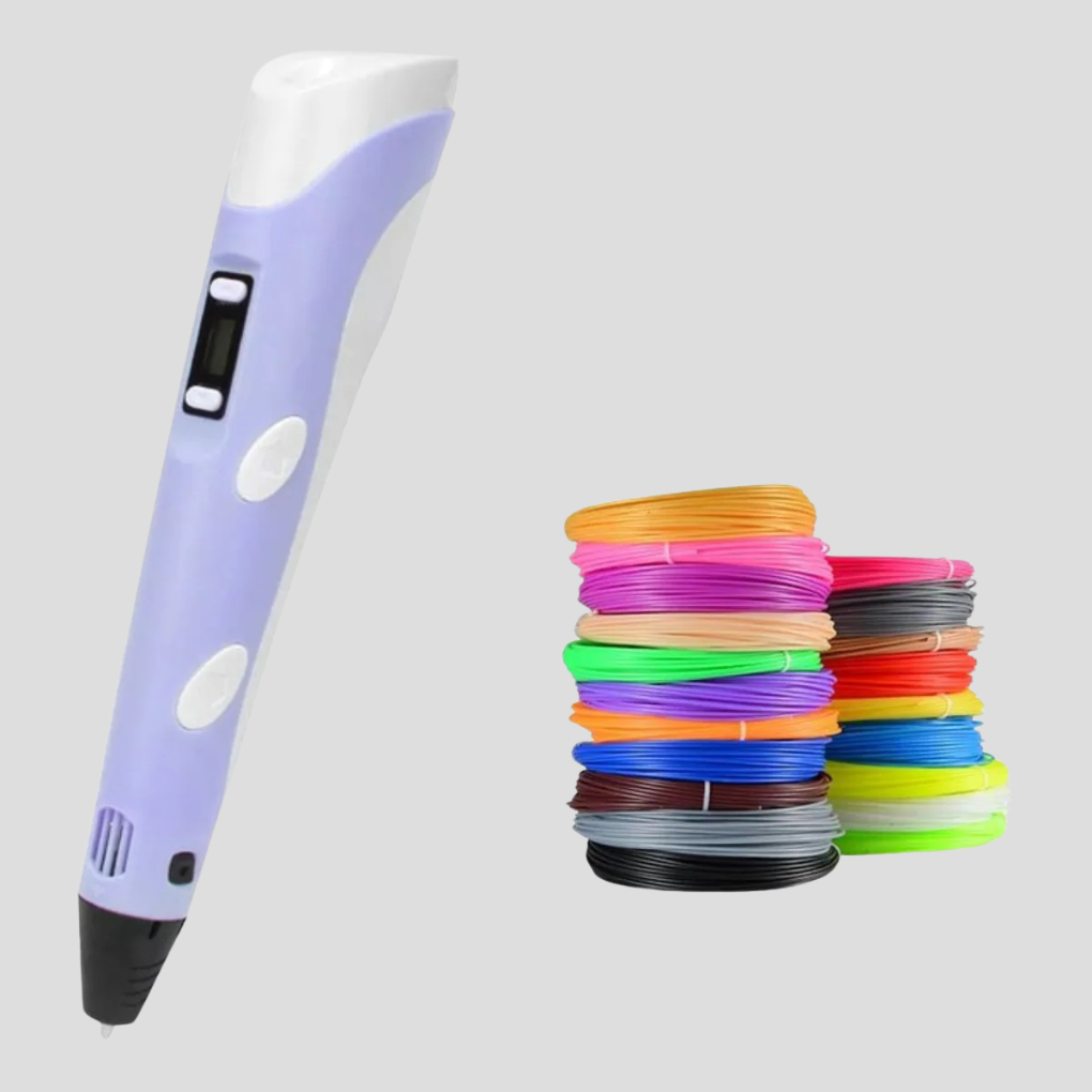 Volwassene creëert een complex 3D kunstwerk met een intuïtieve 3D tekenpen, perfect voor hobby en design.