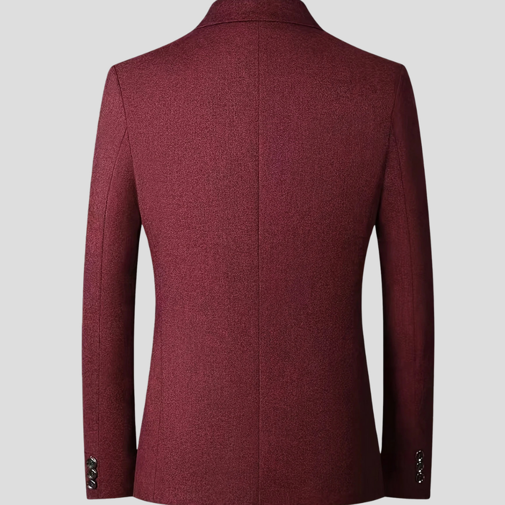 Blauwe heren blazer, semi-officieel colbert, ideaal voor een stijlvolle zakelijke of smart casual look.