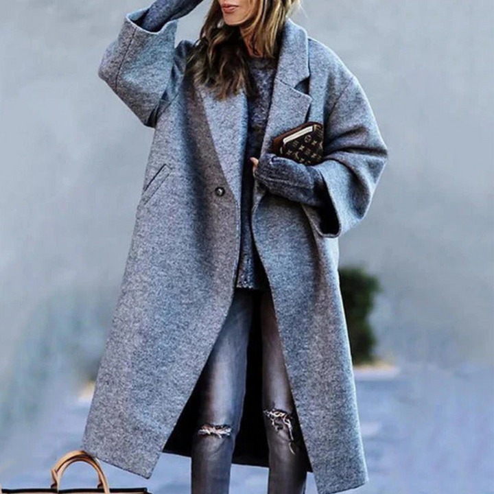 Zakelijke of casual dames polyester jas, elegant en comfortabel voor diverse gelegenheden.