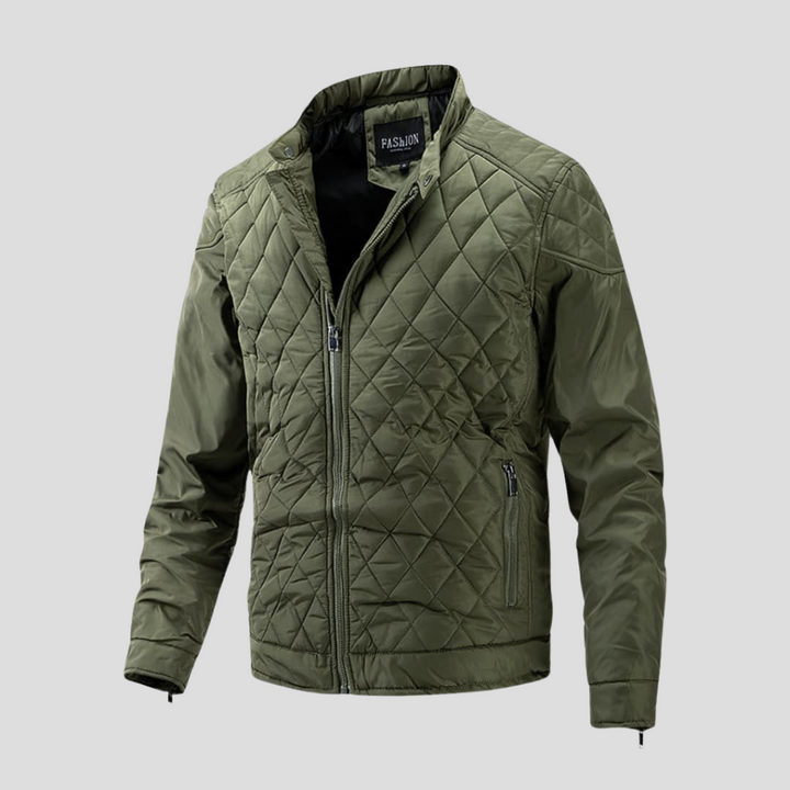 Casual & stijlvolle gewatteerde herenjas. Warme bovenkleding in neutrale tint, perfect voor diverse seizoenen.