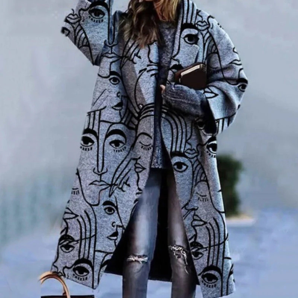 Modieuze damesjas van polyester, stijlvol en elegant voor een complete, comfortabele look.
