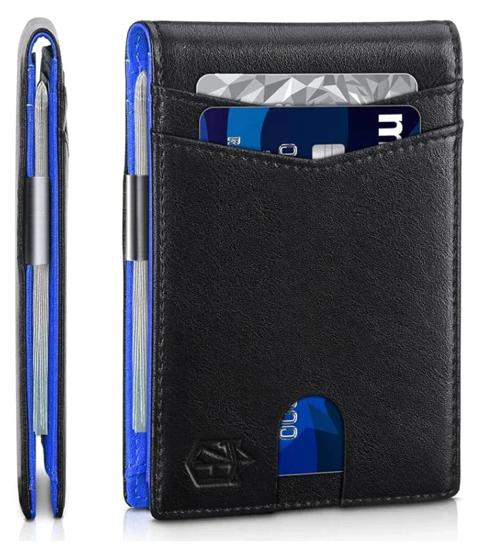 Elegante unisex RFID portemonnee van kunstleer. Slank en functioneel, biedt veilige opbergruimte voor al je pasjes.