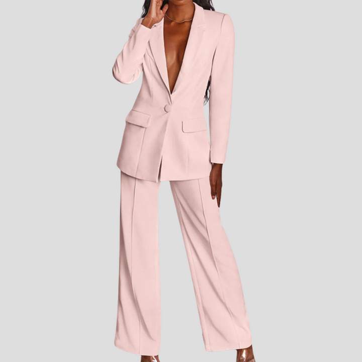 Elegante dames blazerset, de perfecte keuze voor een stijlvolle en professionele look.