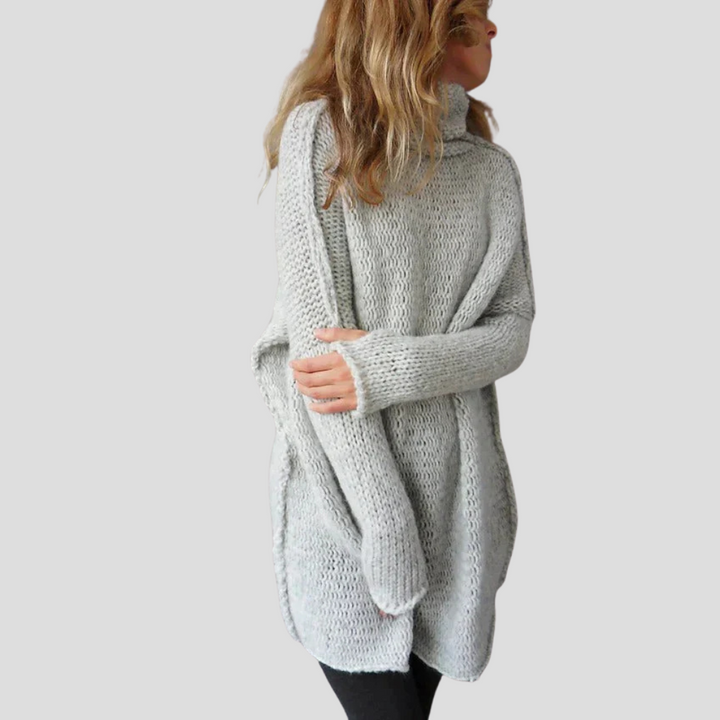 Zachte gebreide oversized trui voor dames, casual en veelzijdig, ideaal voor een relaxte en stijlvolle look.