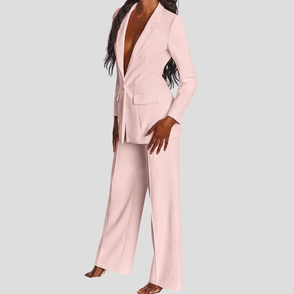 Formele damesmode: een complete blazerset voor een zelfverzekerde en stijlvolle uitstraling.