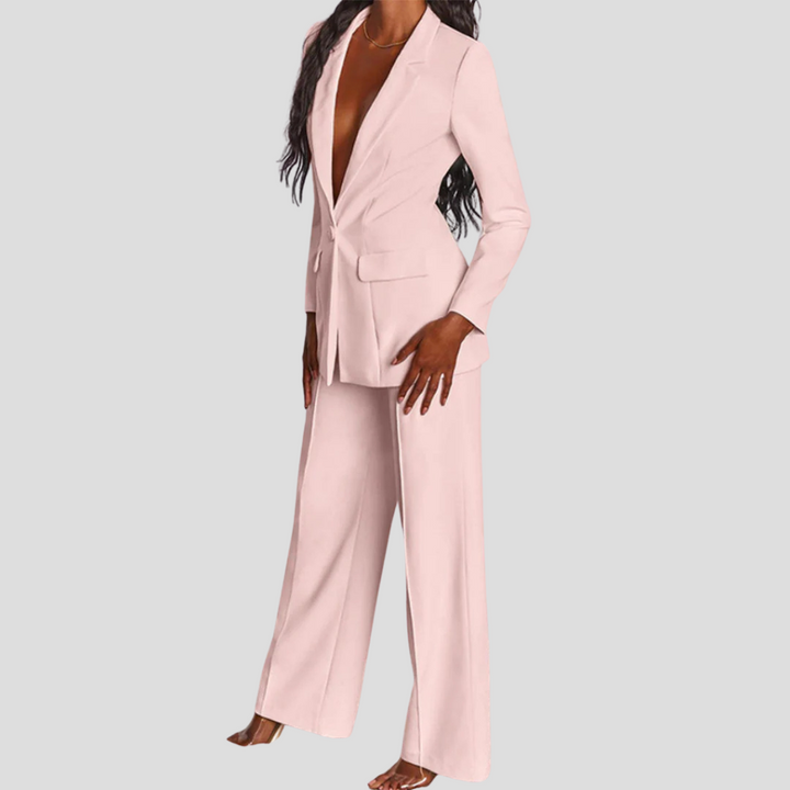 Formele damesmode: een complete blazerset voor een zelfverzekerde en stijlvolle uitstraling.