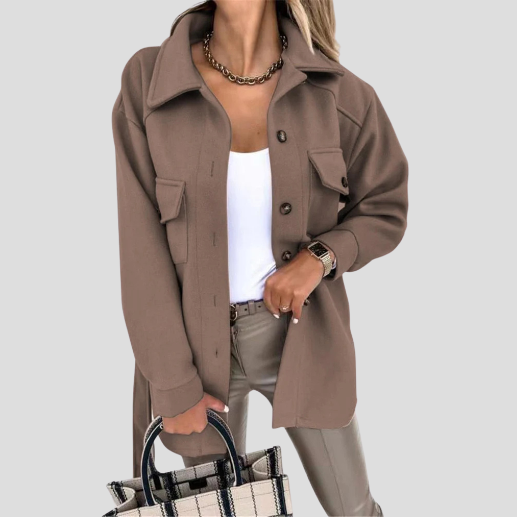 Veelzijdige damesjas, oversized en comfortabel. Ideaal als casual bovenkleding voor herfst, winter en lente.