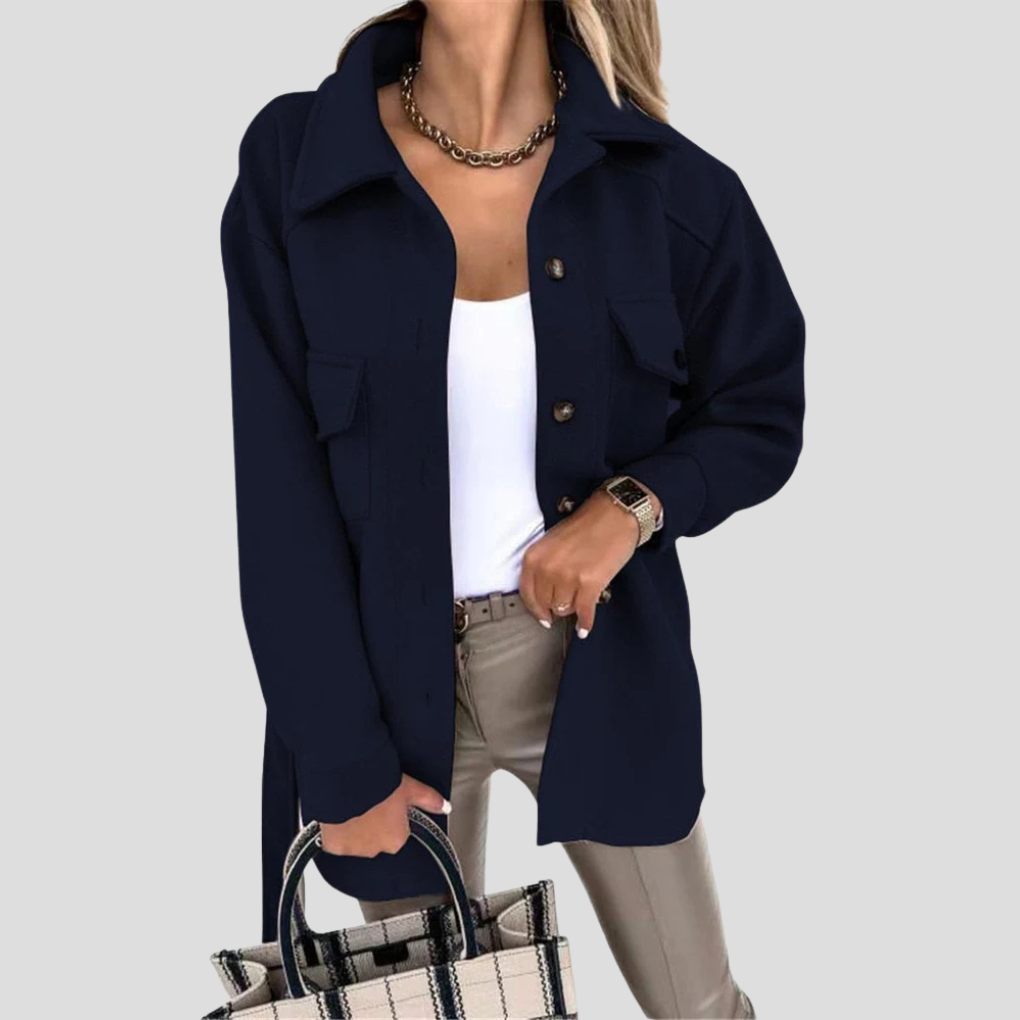 Comfortabele oversized damesjas, trendy en losvallend. Essentiële bovenkleding voor een stijlvolle, casual look.