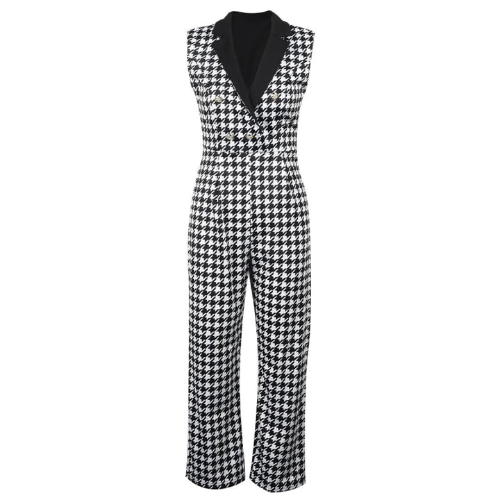 Tijdloze chic dames jumpsuit met wijde broek en comfortabele pasvorm. Ideaal voor zowel casual als feestelijke mode.