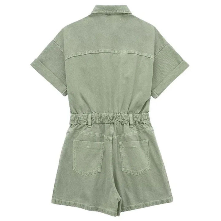 Comfortabele slimfit zomer playsuit met korte mouwen voor dames, een trendy en casual chic romper.