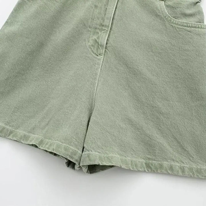 Frisse groene dames zomer playsuit, slimfit met korte mouwen, een modieuze en veelzijdige romper.