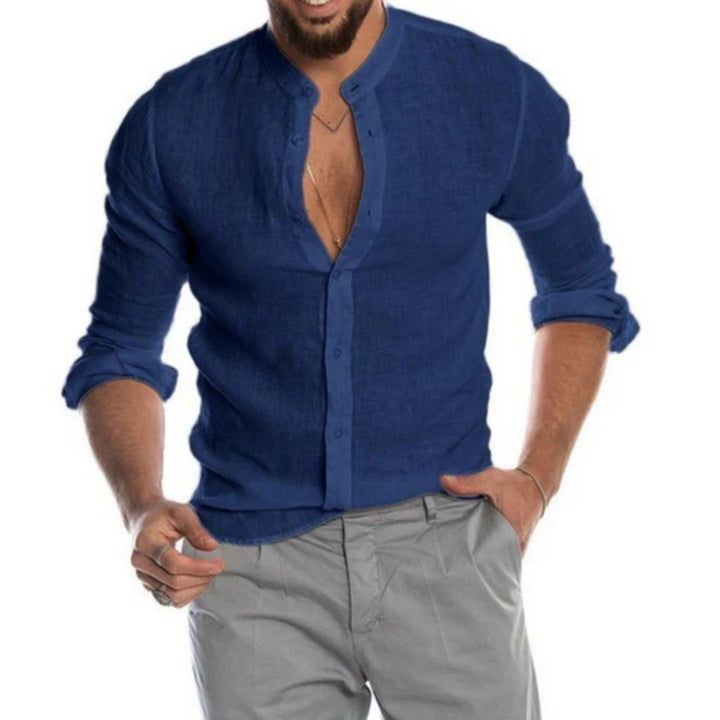 Casual heren overhemd met luxe uitstraling. Luchtige stof zorgt voor optimaal draagcomfort in de zomer.