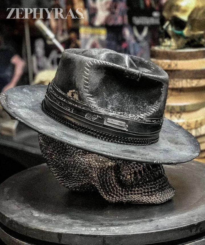 Stijlvolle unisex schedel muts, handgemaakt en veelzijdig, ideaal voor herfst mode.