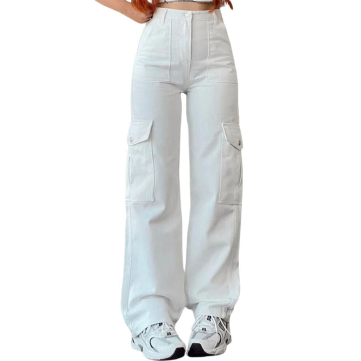 Stijlvolle dames cargo broek met handige zakken, een trendy toevoeging aan je damesmode collectie.