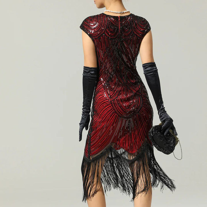 Veelzijdige dames glitterjurk, elegante Gatsby avondjurk perfect voor cocktailfeesten en gala's.