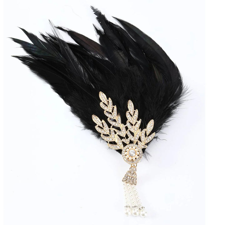 Glamoureuze veren hoofdband: dames haaraccessoire, brengt vintage flair naar elke gelegenheid.