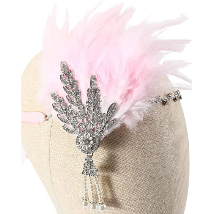 Flapper stijl veren hoofdband: dames haarband voor een authentieke jaren 20 look.