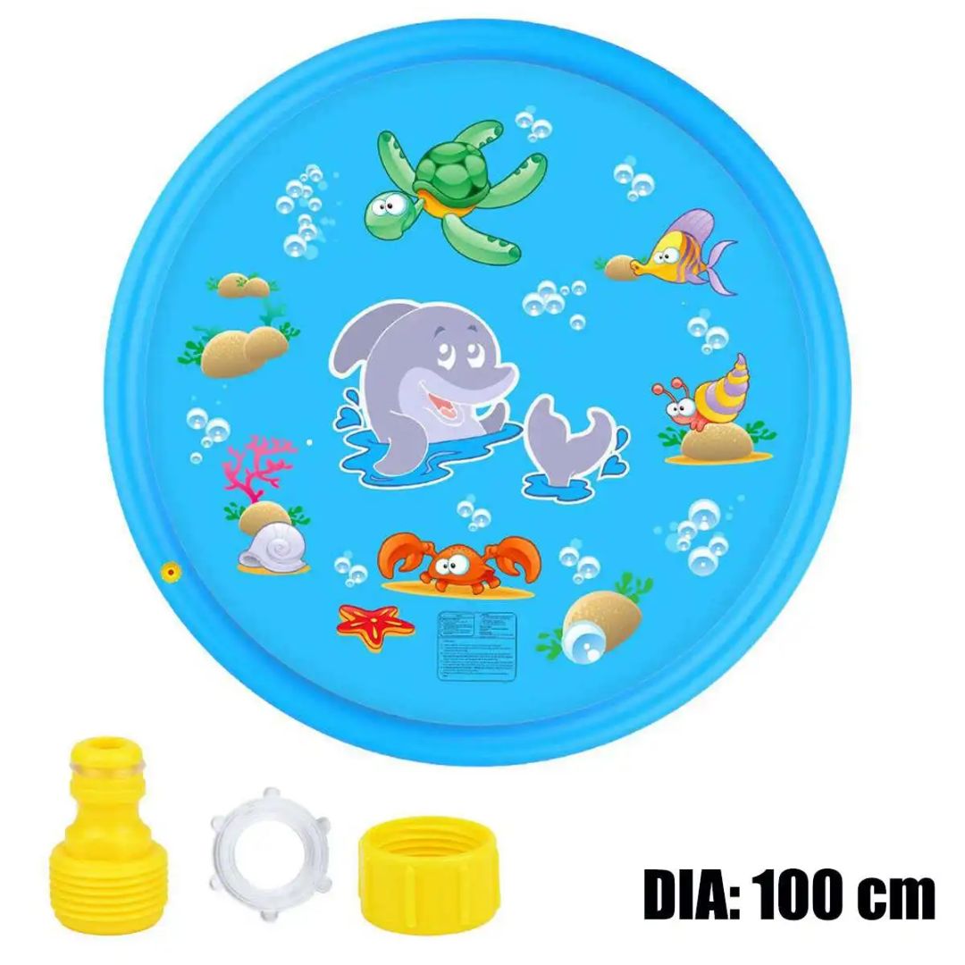 Veilige opblaasbare waterspeelmat, perfect voor peuters en jonge kinderen om te spetteren en te spelen.