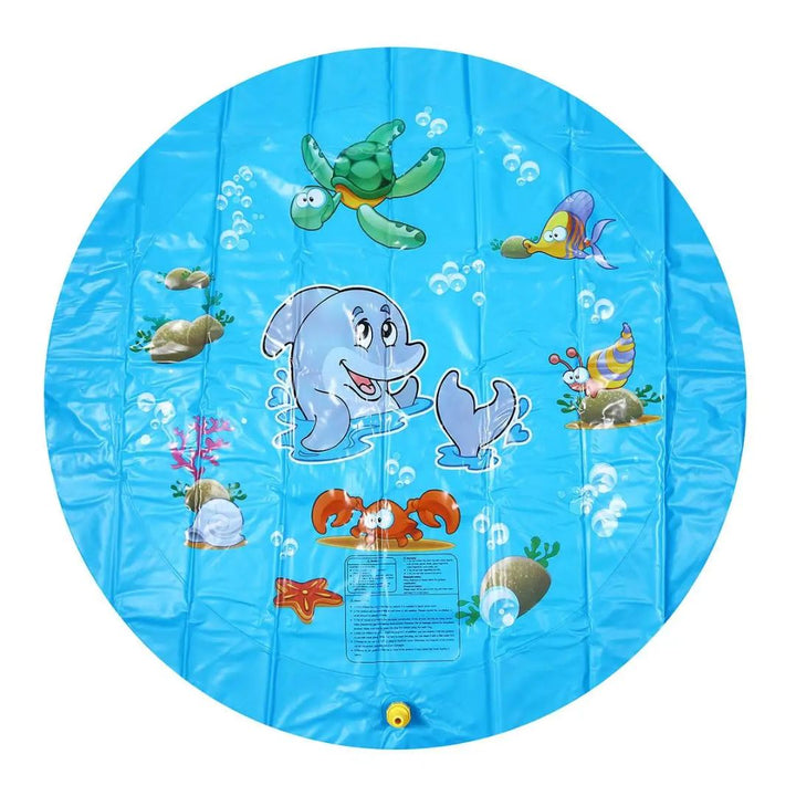Buitenspeelgoed: opblaasbare sproeimat voor kinderplezier. Verfrissende waterpret voor warme zomerdagen.