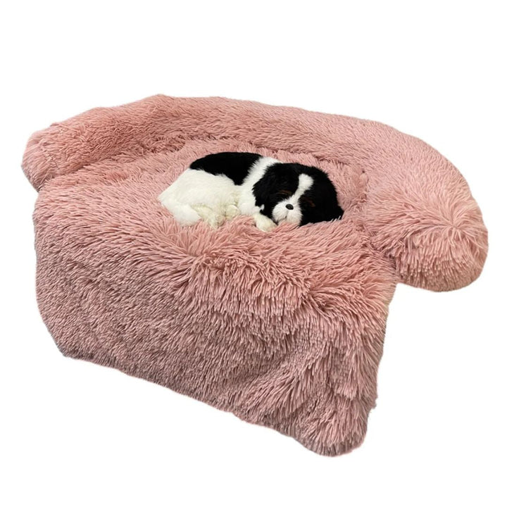 Comfortabel wasbaar huisdierbed voor honden en katten, ideaal als bankbeschermer.