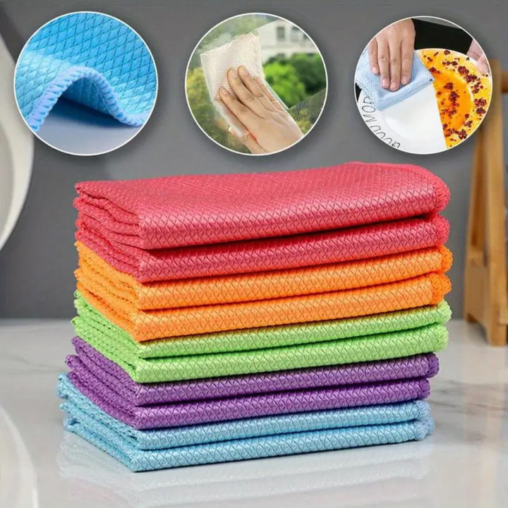 Huishoudelijke diamant reinigingsdoekjes voor streeploos en absorberend schoonmaken. Essentieel voor elk huishouden.
