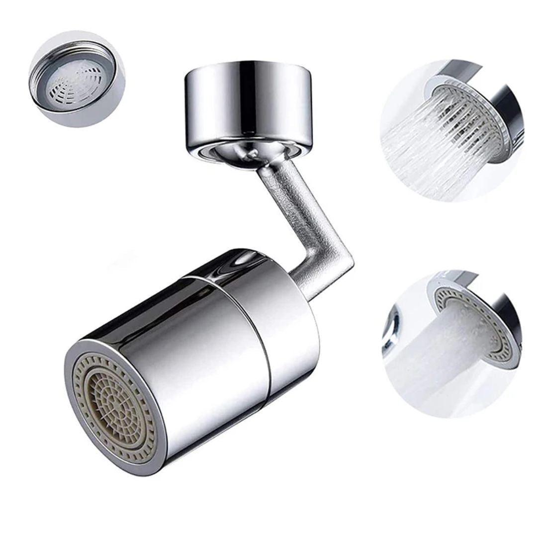 Detail van de filterfunctie van de sproeifilterkraan. Voor zuiverder water, vrij van onzuiverheden.