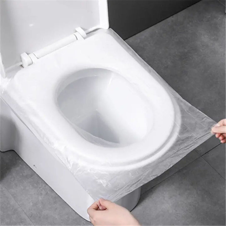 Wegwerp toiletbrilhoezen voor hygiënisch gebruik van openbare toiletten; ideaal voor reizen en onderweg.