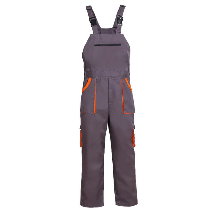 Praktische unisex werkoverall met veel handige zakken voor gereedschap; ideale beschermende werkkleding.