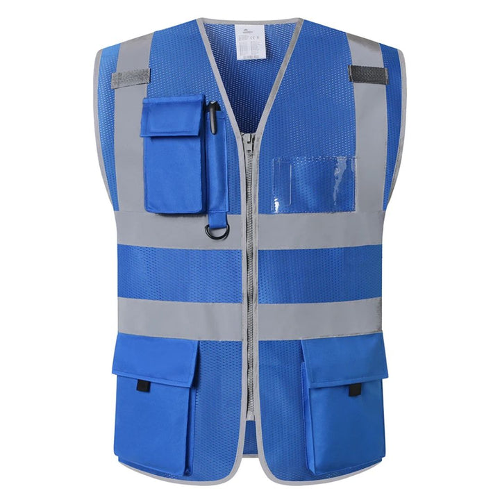 Neon geel veiligheidsvest voor bouw en wegwerkzaamheden, verhoogt de zichtbaarheid.
