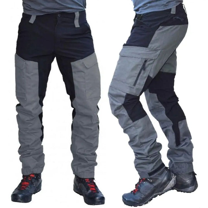 Grijze heren waterdichte cargo werkbroek, stevig en comfortabel voor zwaar buitenwerk.