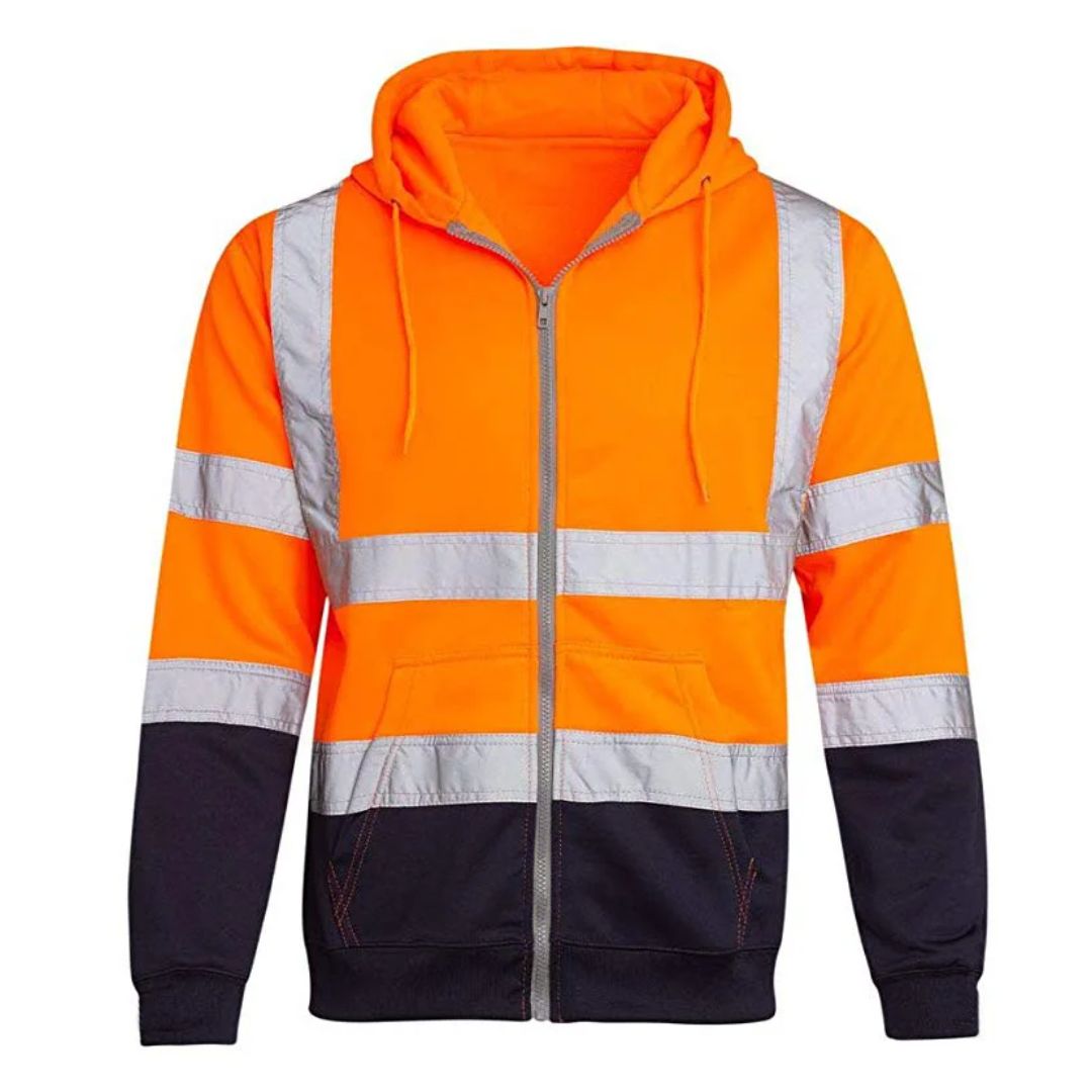 Heren reflecterend werkvest, casual en veilig, ideaal voor buitenwerk. Comfortabel & praktisch werkkleding.
