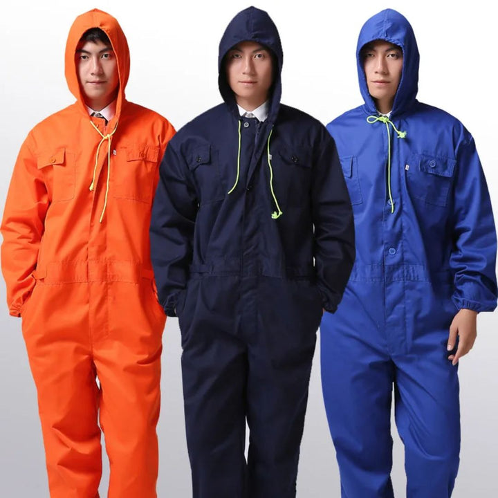 Oranje unisex overall, betrouwbare beschermende kleding voor veeleisende omstandigheden.