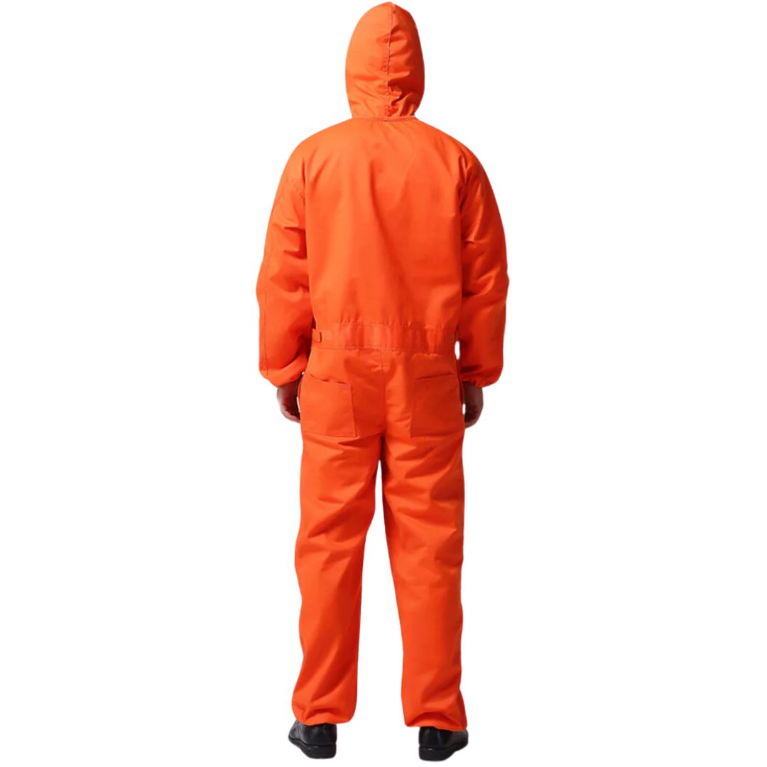 Koningsblauwe unisex overall, stofafstotend en geschikt voor diverse veeleisende beroepen.
