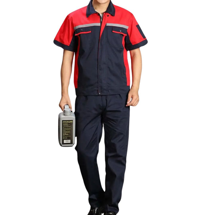 Beschermende unisex werkkleding: reflecterende werkplaats overall voor veiligheid en comfort.