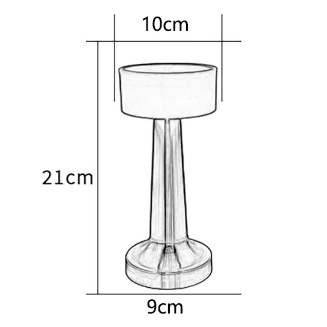 Zilveren retro barlamp, dimbaar LED licht, USB oplaadbaar voor een moderne touch in huis.