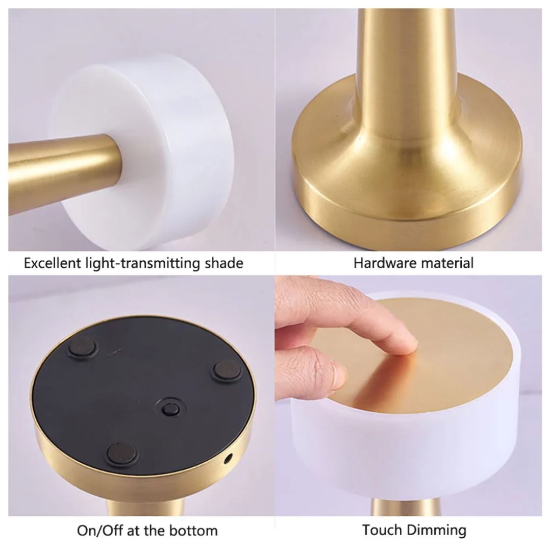 Unieke retro designlamp, dimbaar en USB oplaadbaar, verrijkt elk interieur met sfeer.