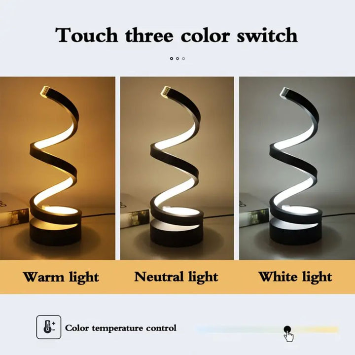 Energiezuinige Jayma LED spiraallamp, dimbaar voor perfecte sfeer, moderne woondecoratie.