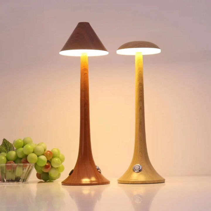 Elegante moderne paddenstoel lamp met touch sensor, een eyecatcher op elke tafel.