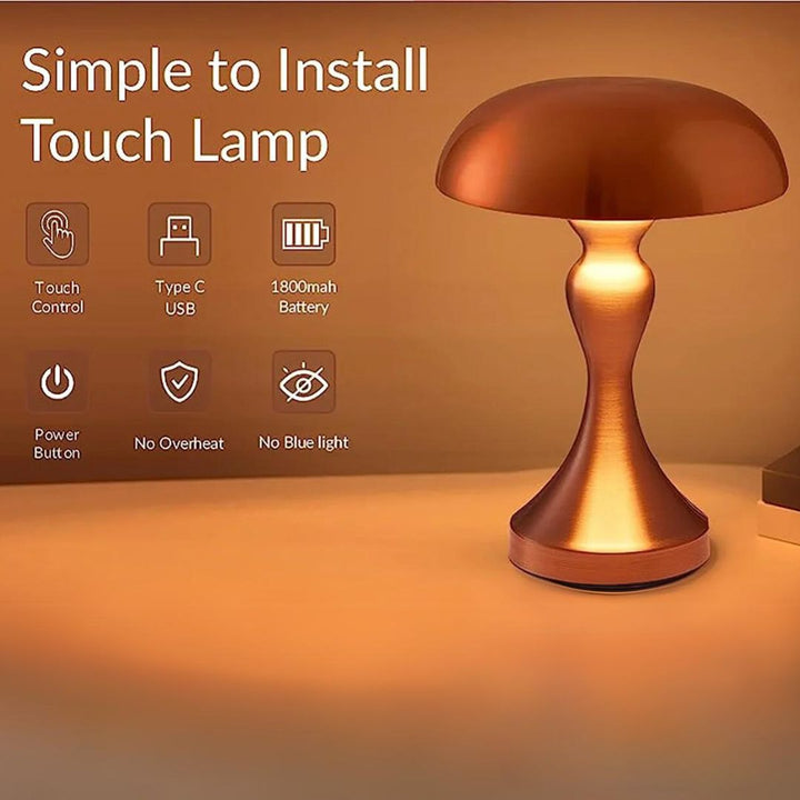 Decoratieve Helena draadloze LED tafellamp, touch sensor, sfeerverlichting voor woonkamer & slaapkamer.
