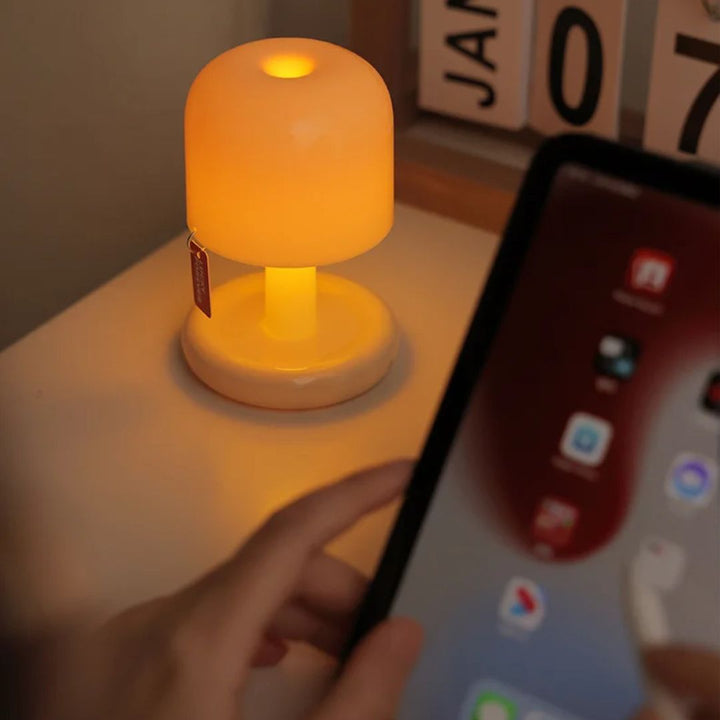 Mini zonsondergang lamp met realistisch zonsondergang lichteffect. Sfeerlamp voor gezellige interieurdecoratie.