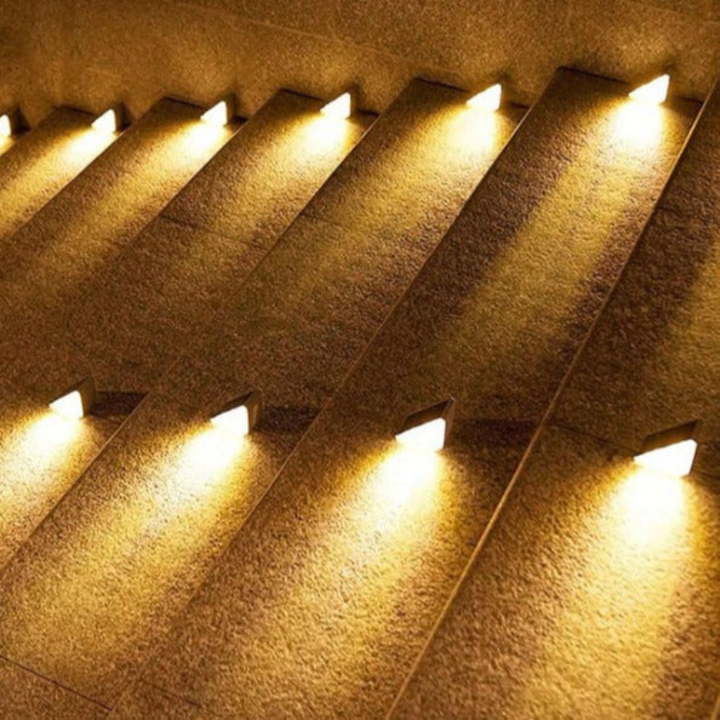 Draadloze LED solar trapverlichting voor buiten; duurzame en energiezuinige oplossing voor tuin en trap.