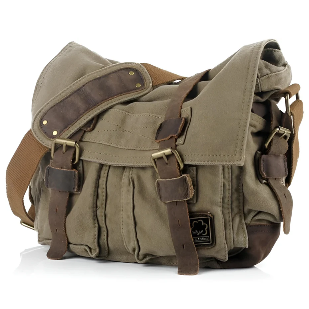 Ruime UrbanTrail heren canvas crossbody tas, perfect voor dagelijks gebruik en stadsavonturen. Stijlvol en praktisch.